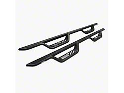 Westin Outlaw Drop Nerf Side Step Bars; Textured Black (01-19 Sierra 2500 HD Crew Cab)