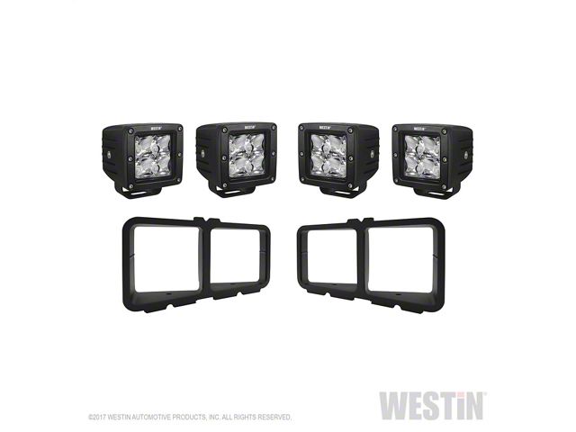 Westin Square HyperQ LED Light Kit for Outlaw Front Bumpers (13-18 RAM 1500)