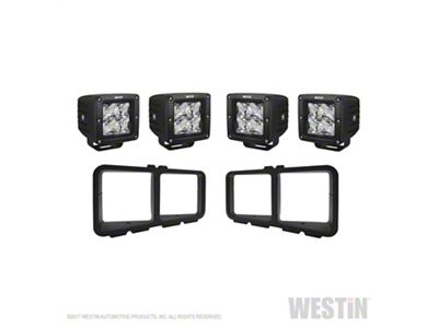 Westin Square HyperQ LED Light Kit for Outlaw Front Bumpers (14-18 Silverado 1500)