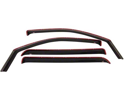 In-Channel Window Deflectors; Front and Rear; Smoke (11-16 F-250 Super Duty SuperCrew)