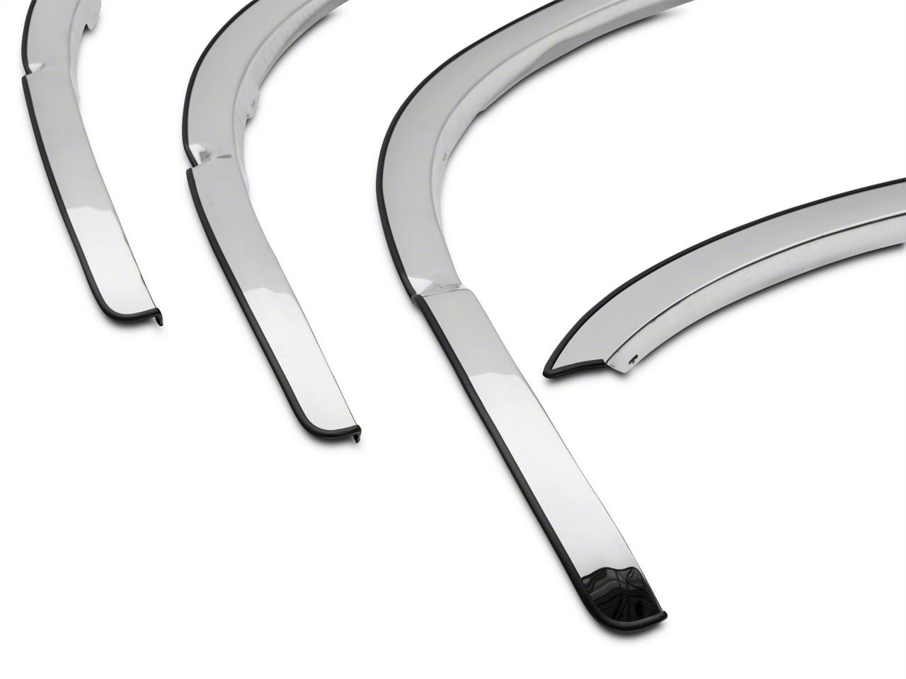 For 88-98 C/K CK Truck 4 PC Set Chrome Polished Long Stainless Steel Fender Trim
