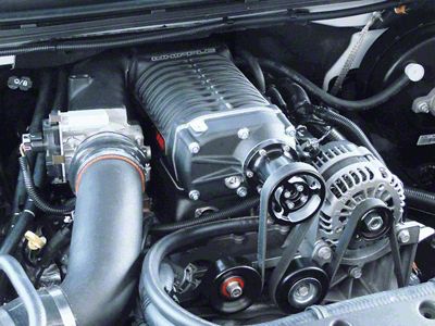 Whipple W140AX 2.3L Intercooled Supercharger Kit; Black (04-06 6.0L Sierra 1500)