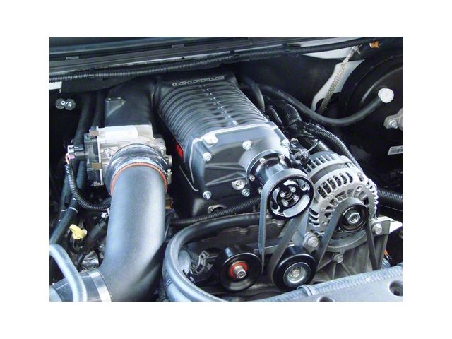 Whipple W140AX 2.3L Intercooled Supercharger Kit; Black (07-13 4.8L Sierra 1500)