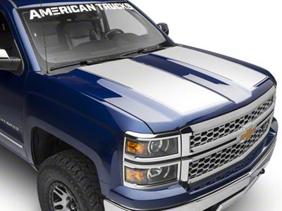 SEC10 Hood Decal; White (14-15 Silverado 1500)