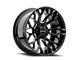 Wicked Offroad W934 Gloss Black Milled 6-Lug Wheel; 20x10; -19mm Offset (04-08 F-150)