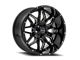Wicked Offroad W909B Gloss Black Milled 8-Lug Wheel; 20x10; -24mm Offset (11-14 Sierra 3500 HD SRW)