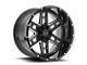 Wicked Offroad W906 Gloss Black Milled 6-Lug Wheel; 20x10; -12mm Offset (09-14 F-150)