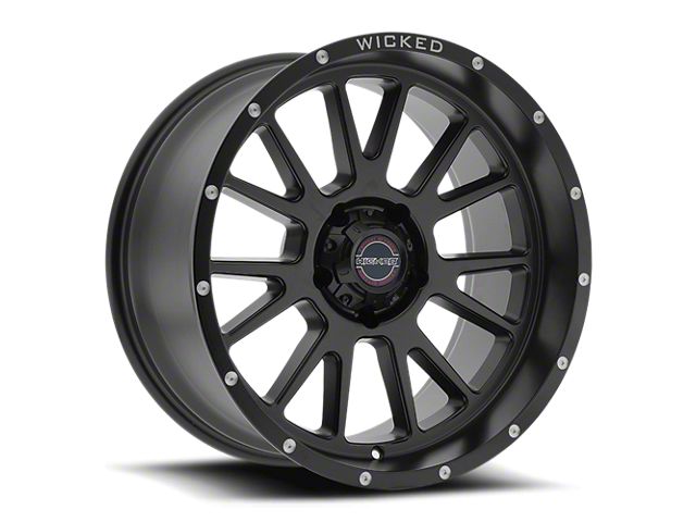 Wicked Offroad W907 Satin Black Milled 6-Lug Wheel; 20x10; -12mm Offset (09-14 F-150)