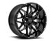 Wicked Offroad W909 Gloss Black Milled 6-Lug Wheel; 20x10; -24mm Offset (14-18 Sierra 1500)