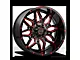 Wicked Offroad W909 Gloss Black Milled with Red Tint 6-Lug Wheel; 20x10; -24mm Offset (14-18 Silverado 1500)