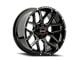 Wicked Offroad W903 Gloss Black Milled 6-Lug Wheel; 22x10; -19mm Offset (15-20 F-150)