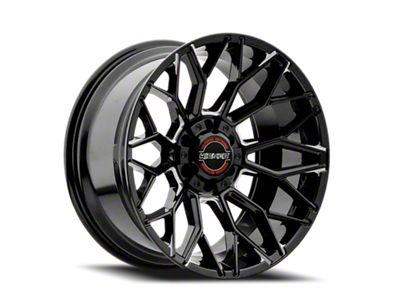 Wicked Offroad W934 Gloss Black Milled 6-Lug Wheel; 20x10; -19mm Offset (15-20 F-150)