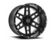 Wicked Offroad W906 Satin Black Milled 6-Lug Wheel; 20x10; -12mm Offset (99-06 Sierra 1500)