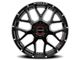 Wicked Offroad W903 Gloss Black Milled 6-Lug Wheel; 22x10; -19mm Offset (99-06 Silverado 1500)