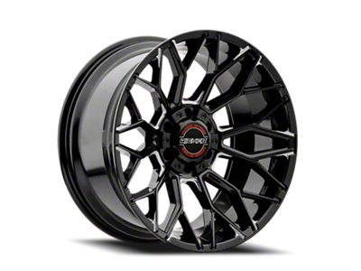 Wicked Offroad W934 Gloss Black Milled 5-Lug Wheel; 20x10; -19mm Offset (05-11 Dakota)