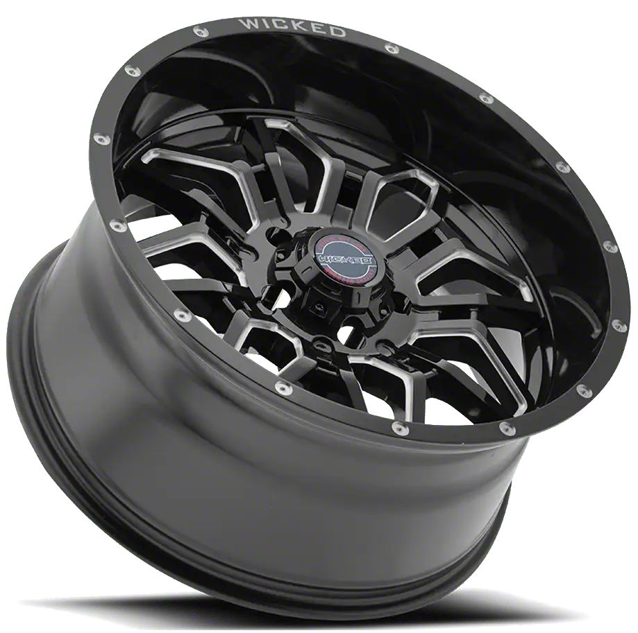 Wicked Offroad F-250 Super Duty W909 Gloss Black Milled 8 Wicked Offroad F-250 Super Duty W909 Gloss Black Milled 8