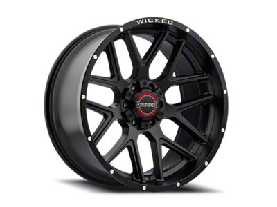 Wicked Offroad W903-B Satin Black 6-Lug Wheel; 22x10; -19mm Offset (19-24 RAM 1500)