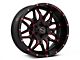 Wicked Offroad W909 Gloss Black with Red Tint 6-Lug Wheel; 20x10; -24mm Offset (19-23 RAM 1500)