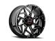 Wicked Offroad W932 Gloss Black Milled 6-Lug Wheel; 20x10; -19mm Offset (19-23 Ranger)