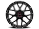 Wicked Offroad W903 Gloss Black Milled 6-Lug Wheel; 22x10; -19mm Offset (19-24 Sierra 1500)