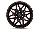 Wicked Offroad W909 Gloss Black with Red Tint 6-Lug Wheel; 20x10; -24mm Offset (19-23 Sierra 1500)