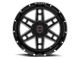 Wicked Offroad W906 Gloss Black Milled 8-Lug Wheel; 20x12; -44mm Offset (07-10 Silverado 2500 HD)