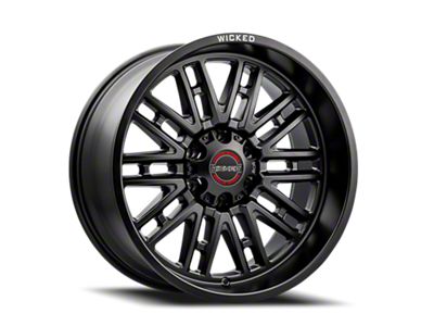 Wicked Offroad W937 Satin Black Milled 6-Lug Wheel; 20x10; -19mm Offset (21-26 Yukon)