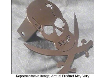 Wild Child Customs Pirate Skull Jolly Roger Tow Hitch Cover; Blue (Universal; Some Adaptation May Be Required)