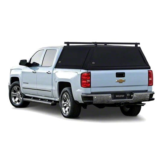 WildTop Silverado 1500 Soft Truck Cap with Integrated Roof Rack