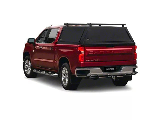 WildTop Soft Truck Cap with Integrated Roof Rack (20-24 Silverado 2500 HD w/ 6.90-Foot Standard Box)