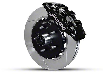 Wilwood AERO6 Front Big Brake Kit with Slotted Rotors; Black Calipers (97-03 2WD F-150)