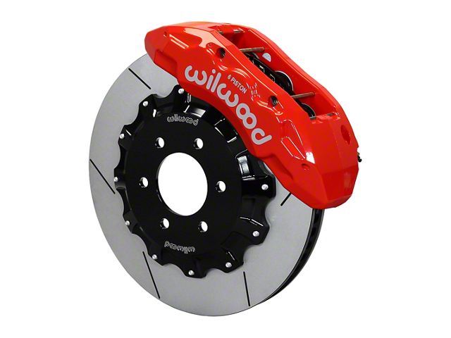 Wilwood Tactical Extreme TX6R Front Big Brake Kit with 15.50-Inch Slotted Rotors; Red Calipers (17-19 F-150 Raptor)