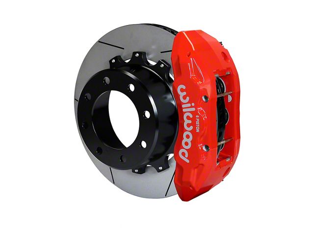 Wilwood Tactical Extreme TX6R Rear Big Brake Kit with 16-Inch Slotted Rotors; Red Calipers (11-12 4WD F-350 Super Duty)