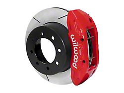 Wilwood Tactical Extreme TX6R Rear Big Brake Kit with 16-Inch Slotted Rotors; Red Calipers (13-25 4WD F-350 Super Duty)