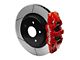 Wilwood AERO4 Rear Big Brake Kit with 15-Inch Slotted Rotors; Red Calipers (13-18 RAM 1500)