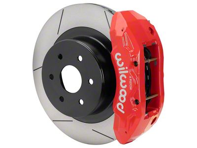 Wilwood Tactical Extreme TX4R Rear Big Brake Kit with 16-Inch Slotted Rotors; Red Calipers (99-18 Sierra 1500)