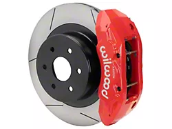 Wilwood Tactical Extreme TX4R Rear Big Brake Kit with 16-Inch Slotted Rotors; Red Calipers (99-18 Sierra 1500)