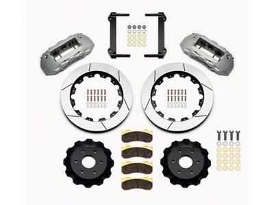 Wilwood Tactical Extreme TX6R Front Big Brake Kit with 16-Inch Slotted Rotors; Anodized Silver Calipers (99-18 Sierra 1500)