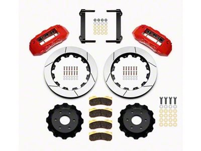 Wilwood Tactical Extreme TX6R Front Big Brake Kit with 16-Inch Slotted Rotors; Red Calipers (99-18 Sierra 1500)