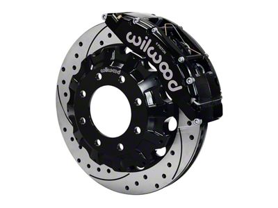 Wilwood TC6R Front Big Brake Kit with 16-Inch Drilled and Slotted Rotors; Black Calipers (07-10 Sierra 2500 HD)