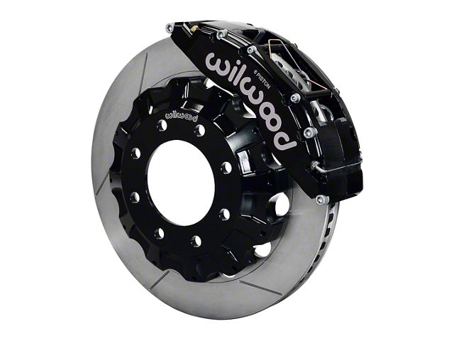 Wilwood TC6R Front Big Brake Kit with 16-Inch Slotted Rotors; Black Calipers (07-10 Sierra 3500 HD)