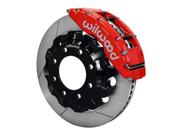 Wilwood TC6R Front Big Brake Kit with 16-Inch Slotted Rotors; Red Calipers (07-10 Sierra 3500 HD)