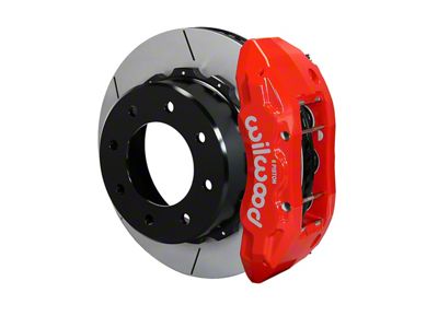 Wilwood Tactical Extreme TX6R Rear Big Brake Kit with 15.50-Inch Slotted Rotors; Red Calipers (11-19 Sierra 3500 HD)