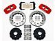 Wilwood AERO4 Rear Big Brake Kit with Drilled and Slotted Rotors; Red Calipers (99-18 Silverado 1500)