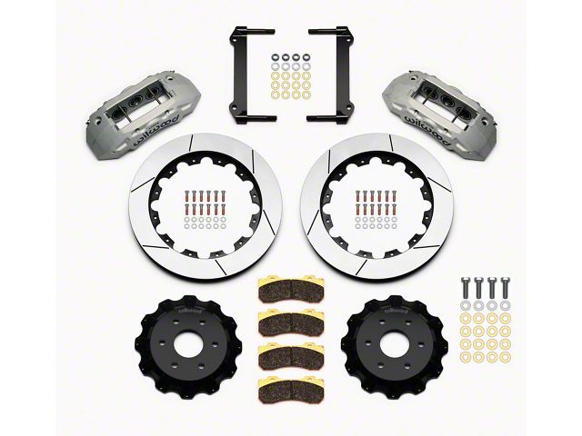 Wilwood Tactical Extreme TX6R Front Big Brake Kit with 16-Inch Slotted Rotors; Anodized Silver Calipers (99-18 Silverado 1500)