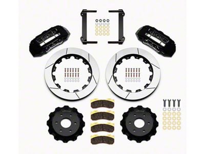 Wilwood Tactical Extreme TX6R Front Big Brake Kit with 16-Inch Slotted Rotors; Black Calipers (99-18 Silverado 1500)