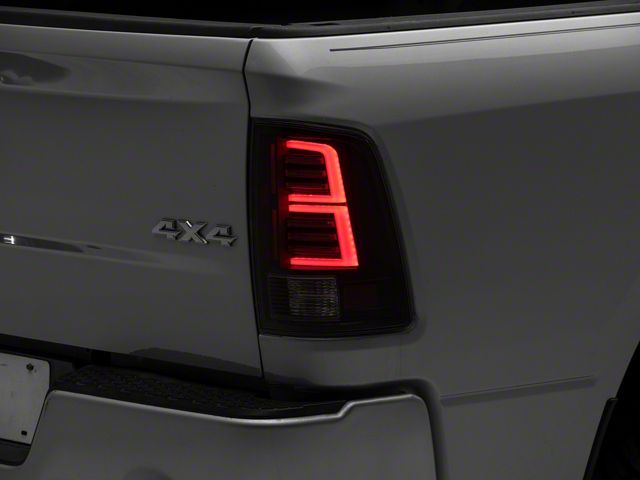 Sequential LED Tail Lights; Black Housing; Clear Lens (09-18 RAM 1500 w/ Factory Halogen Tail Lights)