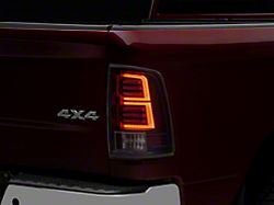 Sequential LED Tail Lights; Gloss Black Housing; Clear Lens (10-18 RAM 2500 w/ Factory Halogen Tail Lights)