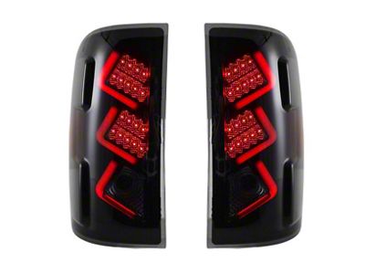 LED Tail Lights; Black Housing; Smoked Lens (15-19 Sierra 3500 HD SRW)