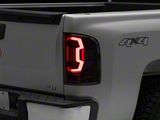 LED Tail Lights; Black Housing; Clear Lens (07-14 Silverado 3500 HD)